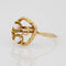 Bague 52 Bague ancienne en or jaune et rose 18 carats avec perle fine 58 Facettes 18-189B