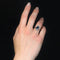 Bague 53 Bague Art déco navette en or blanc 18 carats saphirs et diamants 58 Facettes 23-144
