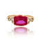 Bague 53 Bague ancienne en or jaune 18 carats au rubis de synthèse 58 Facettes 20-159