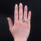 Bague 58 Bague tank asymétrique en or rhodié 18 carats et diamants 58 Facettes 22-625