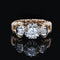 Bague 52 Bague solitaire vintage en or jaune 18 carats et diamants 58 Facettes 22-511