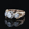 Bague 52 Bague solitaire vintage en or jaune 18 carats et diamants 58 Facettes 22-511