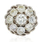 Bague 52 Bague marguerite en or blanc et platine sertie de diamants 58 Facettes 22-410