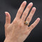 Bague 52 Bague ancienne tête de lion en or jaune 18 carats et diamant 58 Facettes 22-351