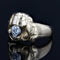 Bague 52 Bague ancienne tête de lion en or jaune 18 carats et diamant 58 Facettes 22-351