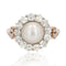 Bague 55 Bague marguerite ancienne perle fine et diamants en or rose 58 Facettes 19-642