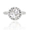 Bague 57 Bague solitaire ancienne en platine avec diamants 58 Facettes 22-245
