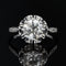 Bague 57 Bague solitaire ancienne en platine avec diamants 58 Facettes 22-245
