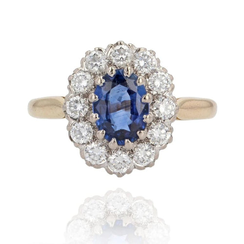 Bague 50 Bague Pompadour en or jaune 18 carats, saphir et diamants 58 Facettes 22-148