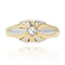 Bague 55 Bague jonc en or jaune et platine avec diamant 58 Facettes 22-029