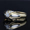 Bague 55 Bague jonc en or jaune et platine avec diamant 58 Facettes 22-029