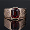 Bague 58 Bague jonc ancienne gravée en or rose 18 carats et grenat 58 Facettes 20-317