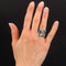Bague 56 Bague rétro aigue-marine en or rose 18 carats 58 Facettes 21-844