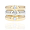 Bague 53 Bague jonc trois ors 18 carats et 3 diamants 58 Facettes 22-004