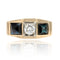 Bague 57 Bague jarretière Art déco en or jaune 18 carats, saphirs et diamant 58 Facettes 20-123