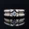 Bague 61 Bague jonc double en or jaune 18 carats et diamant 58 Facettes 22-005