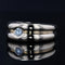 Bague 61 Bague jonc double en or jaune 18 carats et diamant 58 Facettes 22-005