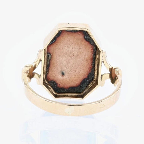 Bague 47 Bague ancienne en or jaune 18 carats et émail de Limoges 58 Facettes 21-566