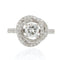 Bague 50 Bague fleur en or blanc 18 carats et diamants 58 Facettes 21-722