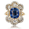 Bague 51 Bague Napoléon III en or jaune 18 carats, saphir et diamants 58 Facettes 21-370