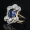 Bague 51 Bague Napoléon III en or jaune 18 carats, saphir et diamants 58 Facettes 21-370
