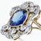 Bague 51 Bague Napoléon III en or jaune 18 carats, saphir et diamants 58 Facettes 21-370