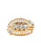 Bague 54 Bague dôme en or jaune 18 carats, platine et diamants 58 Facettes 20-031-55
