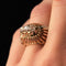 Bague 54 Bague dôme en or jaune 18 carats, platine et diamants 58 Facettes 20-031-55