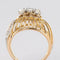 Bague 54 Bague dôme en or jaune 18 carats, platine et diamants 58 Facettes 20-031-55