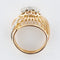 Bague 54 Bague dôme en or jaune 18 carats, platine et diamants 58 Facettes 20-031-55