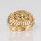 Bague 54 Bague dôme en or jaune 18 carats, platine et diamants 58 Facettes 20-031-55