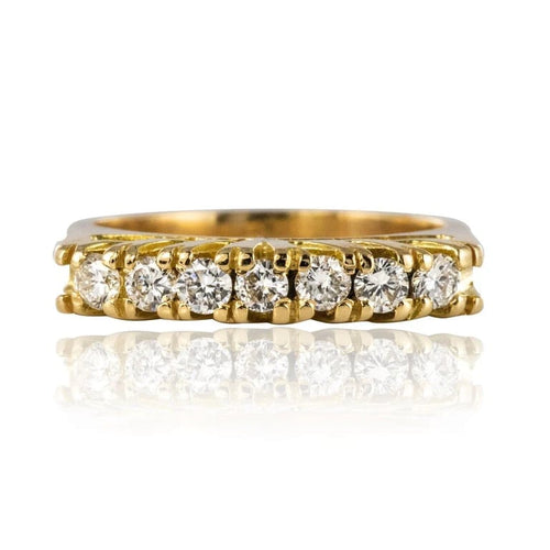 Bague 51 Bague jarretière en or jaune 18 carats et diamants 58 Facettes 19-339A-52
