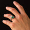 Bague 56 Bague toi et moi en platine avec émeraude et diamants 58 Facettes 19-438-51