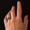 Bague 56 Bague toi et moi en platine avec émeraude et diamants 58 Facettes 19-438-51