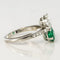 Bague 56 Bague toi et moi en platine avec émeraude et diamants 58 Facettes 19-438-51