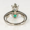 Bague 56 Bague toi et moi en platine avec émeraude et diamants 58 Facettes 19-438-51