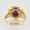 Bague 47 Bague ancienne en or jaune 18 carats avec améthyste et diamants 58 Facettes 19-431-54