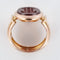 Bague 53 Bague chevalière intaille sur cornaline en or jaune 18 carats 58 Facettes 19-641-51