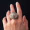 Bague 53 Bague cocktail en or blanc 18 carats et diamants 58 Facettes 19-588-51