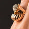 Bague 53 Bague couture en or jaune 18 carats et diamants 58 Facettes 19-360-57