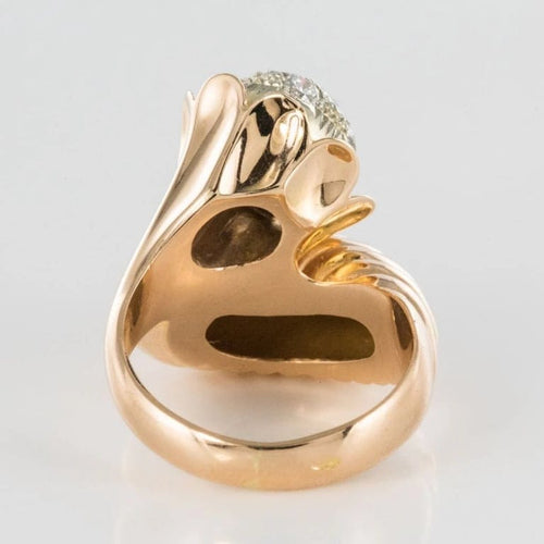 Bague 53 Bague couture en or jaune 18 carats et diamants 58 Facettes 19-360-57