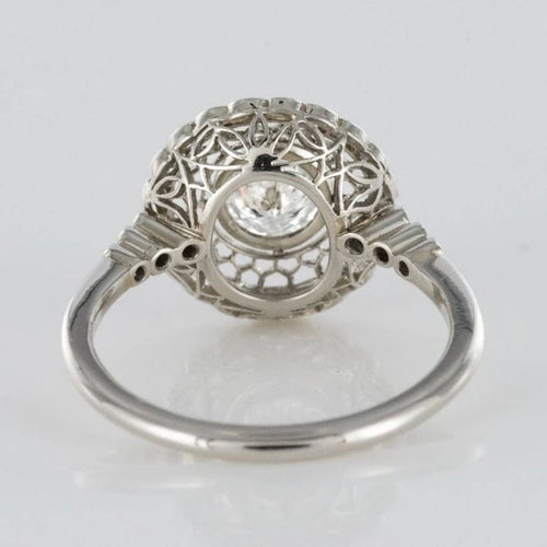 Bague 53 Bague ronde dentelle en platine et diamants 58 Facettes 20-086-55