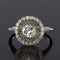 Bague 53 Bague ronde dentelle en platine et diamants 58 Facettes 20-086-55