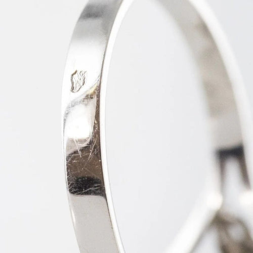 Bague 56 Bague vintage en or blanc 18 carats et diamants 58 Facettes 20-095-51