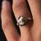 Bague 56 Bague vintage en or blanc 18 carats et diamants 58 Facettes 20-095-51