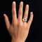 Bague 54 Bague boule rétro en or jaune 18 carats et diamants 58 Facettes 20-170-52