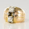 Bague 54 Bague boule rétro en or jaune 18 carats et diamants 58 Facettes 20-170-52