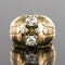 Bague 54 Bague boule rétro en or jaune 18 carats et diamants 58 Facettes 20-170-52