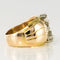 Bague 54 Bague boule rétro en or jaune 18 carats et diamants 58 Facettes 20-170-52