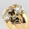 Bague 54 Bague boule rétro en or jaune 18 carats et diamants 58 Facettes 20-170-52